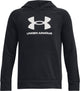 Under armour ua rival fleece bl hoodie unisex sporttrui - zwart - wit