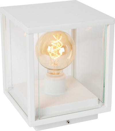 Lucide claire - sokkellamp - 1xe27 - ip54 - wit