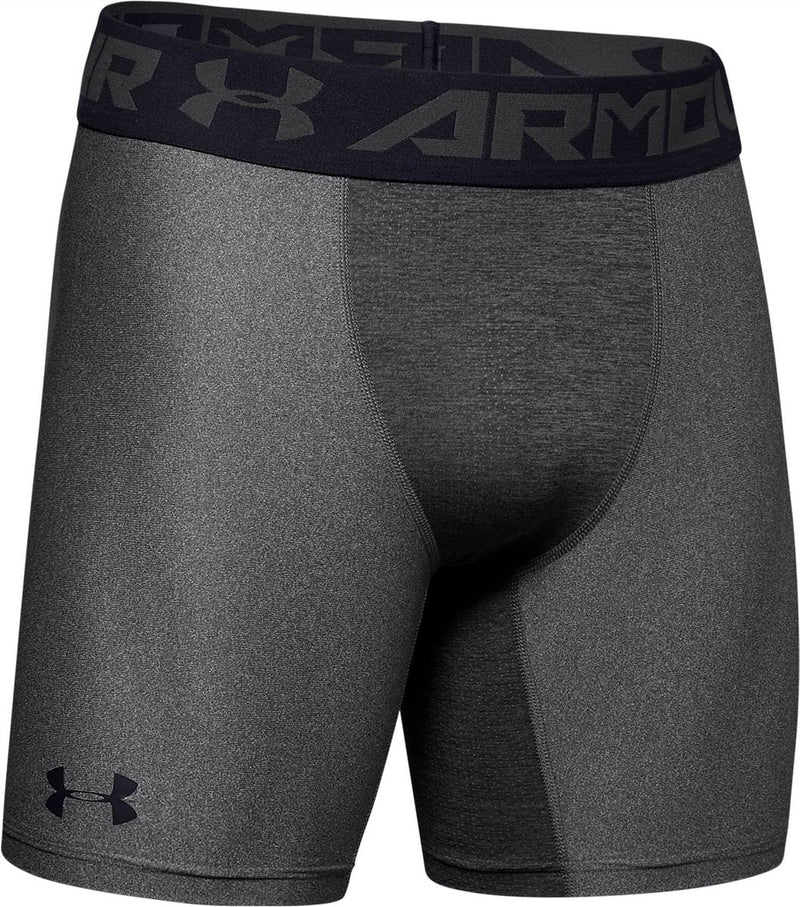 Under armour ua hg armour shorts-gry heren sportbroek - carbon heather - zwart