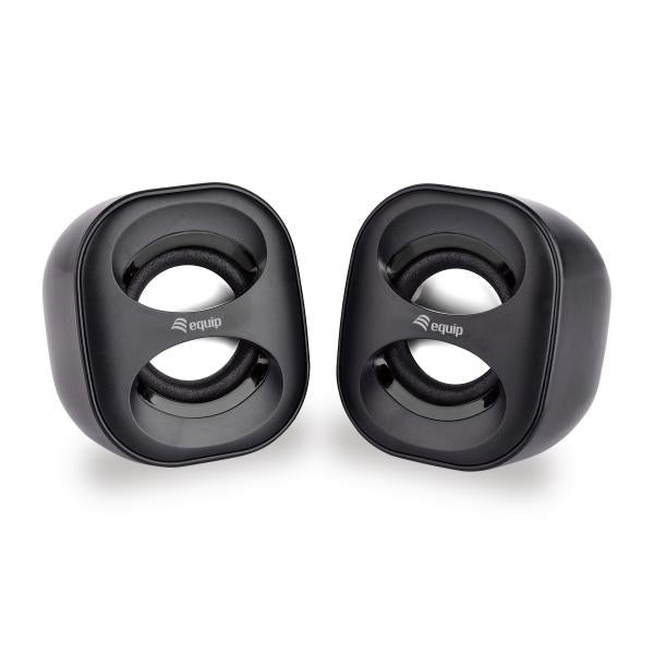 Equip 245330 mini usb speaker, 2.0 channels, wired, 3 w, 90 - 20 hz, 40 o, black