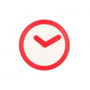 Nextime klok 2615ro focus, ø25 cm, wall, white red - afbeelding 1