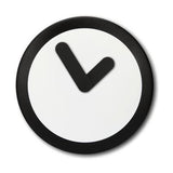Nextime klok 2615zw focus, ø25 cm, wall, wit zwart - afbeelding 2