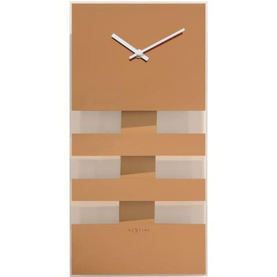 Nextime nextime klok 2855co bold stripes, 38x19 cm, wall, copper