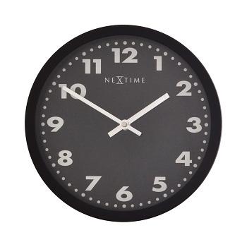 Nextime nextime klok 2906ma mercure, ø 25 cm, wall, black