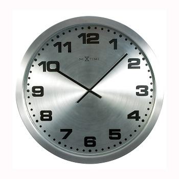 Nextime nextime klok 2906zw mercure, ø25 cm, wall, silver