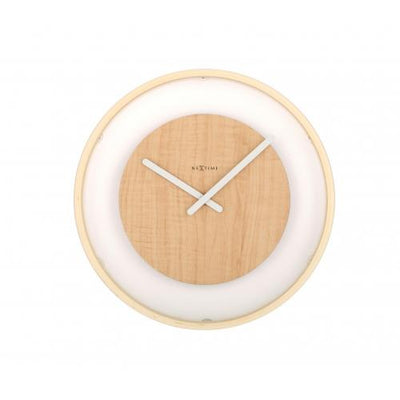 Nextime nextime klok 3046 wood loop, ø30 cm, wall, wood