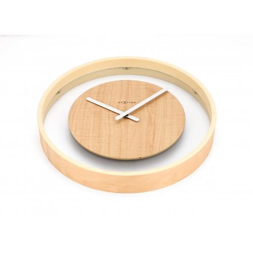 Nextime nextime klok 3046 wood loop, ø30 cm, wall, wood