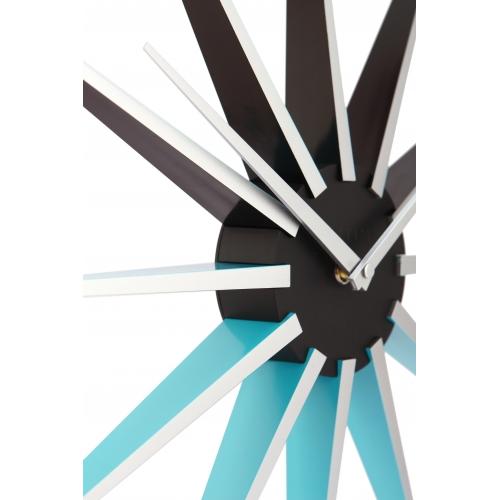 Nextime nextime klok 3051bl nova, ø50 cm, wall, black blue