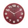 Nextime nextime klok 3053ro dash red, ø35 cm, wall, red silver