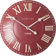 Nextime klok 3083ro london roman, ø34.5 cm, wall, red white - afbeelding 1