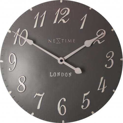 Nextime nextime klok 3084gs london arabic, ø34.5cm, wall, gray white