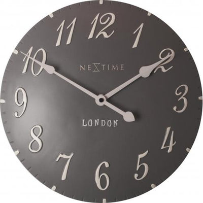 Nextime nextime klok 3084gs london arabic, ø34.5cm, wall, gray white