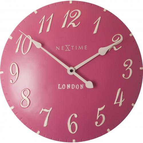 Nextime nextime klok 3084rz london arabic, ø34.5 cm, wall, pink white