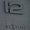 Nextime nextime klok 3095gs wood wood big, ø52.8 cm, wall, gray