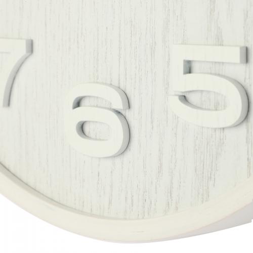 Nextime nextime klok 3096wi wood wood medium, ø35.5 cm,wall, white