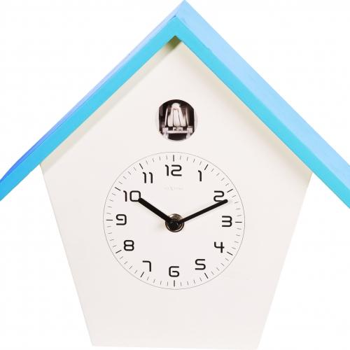 Nextime nextime klok 3108bl birdy, 24.5x25.5x9.8 cm, wall, blue white