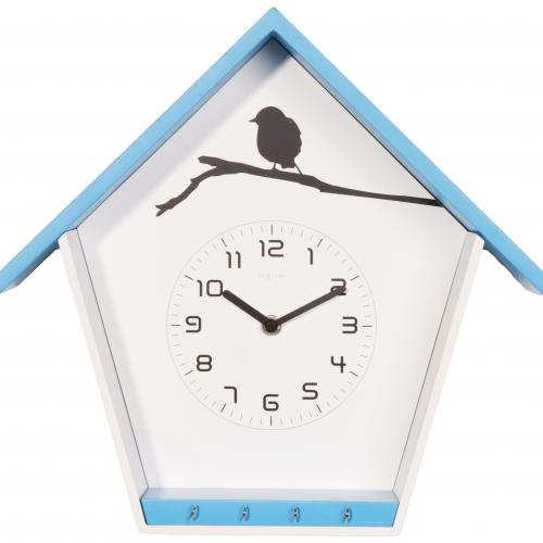 Nextime nextime klok 3109bl cuckey, 30.5x33x11 cm, wall, blue white