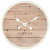 Nextime nextime klok 3134wi plank, ø50 cm, wall, white