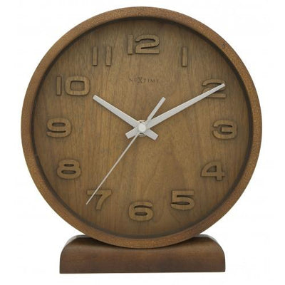 Nextime nextime klok 5192gs wood wood small, 22x20 cm, wall, wood, gray