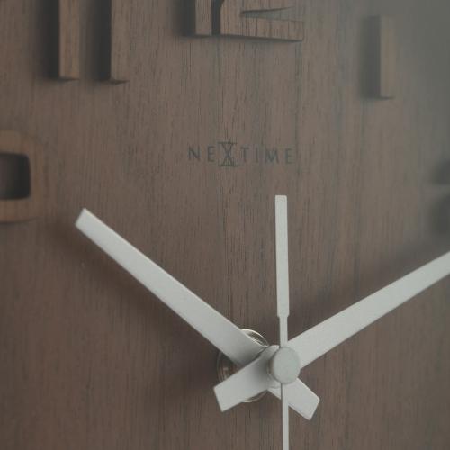 Nextime nextime klok 5192gs wood wood small, 22x20 cm, wall, wood, gray