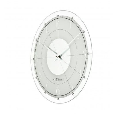 Nextime klok 8125 fancy round, ø43 cm, wall, white silver