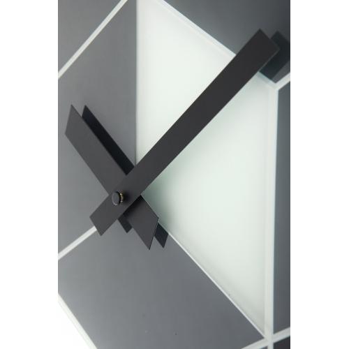 Nextime nextime klok 8171 cubic, 43.5x37 cm, wall, black white gray