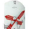 Nextime nextime klok 8807 windmil, ø30 cm, wall, white black red