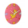 Nextime nextime klok 8810 tickle my tummy, ø30 cm, wall, pink multi-color