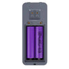 Woox r18650 is een set van 2 stuks oplaadbare lithium-ion batterijen type 18650