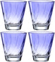 Leonardo twist drinkglas 215ml blauw - set 4