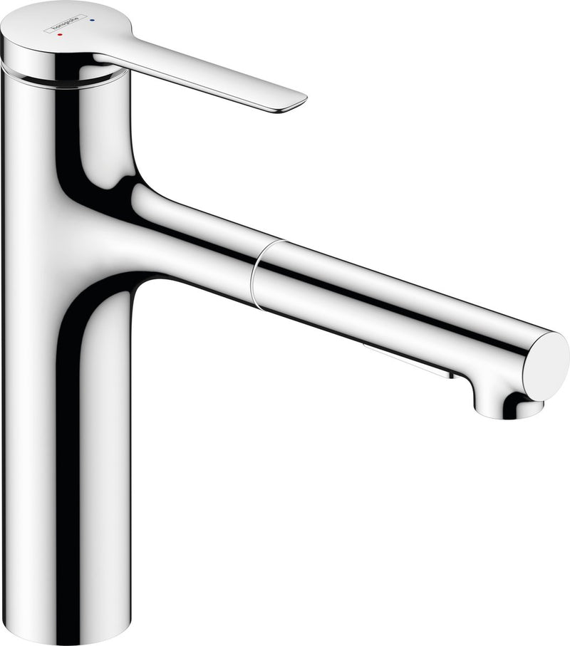 Hansgrohe zesis m33 - keukenmengkraan - ééngreeps bediening - 160mm maat - uittrekbare vuistdouche - 2 straalfuncties - chroom