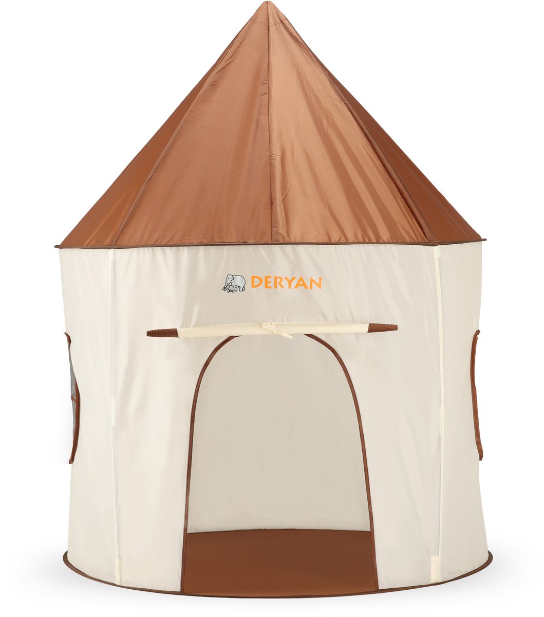 Deryan luxe speeltent - speelkasteel - bruin