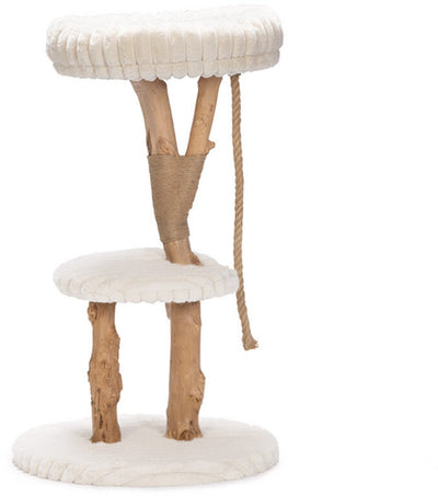 Designed by lotte reya - krabpaal - hout - creme - 60x60x103 cm