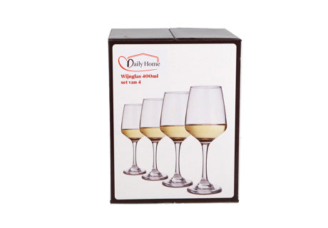 Daily home wijnglas 400ml set van 4 | 6 stuks