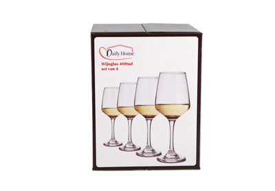 Daily home wijnglas 400ml set van 4 | 6 stuks