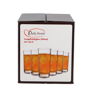 Daily home longdrinkglas set van 6 | 8 stuks