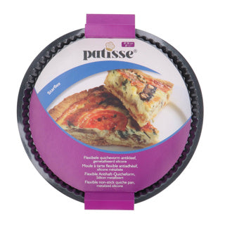 Patisse quichevorm 28 cm zwart siliconen