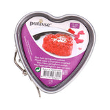 Patisse silver-top mini hart-springvorm 12 cm | 3 stuks - afbeelding 2