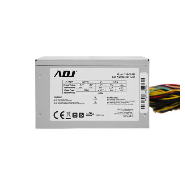 Adj adj 210-00553 supply 550watt maximum power, 120mm fan, 3x sata, 1x pata