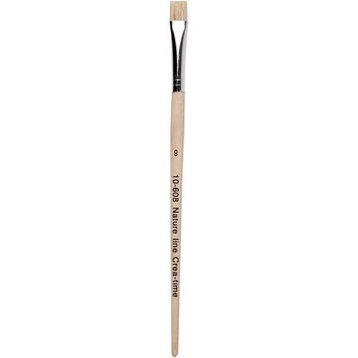Creativ company nature line kwasten, afm 8, l: 18,5 cm, b: 10 mm, plat, 12 stuk 1 doos