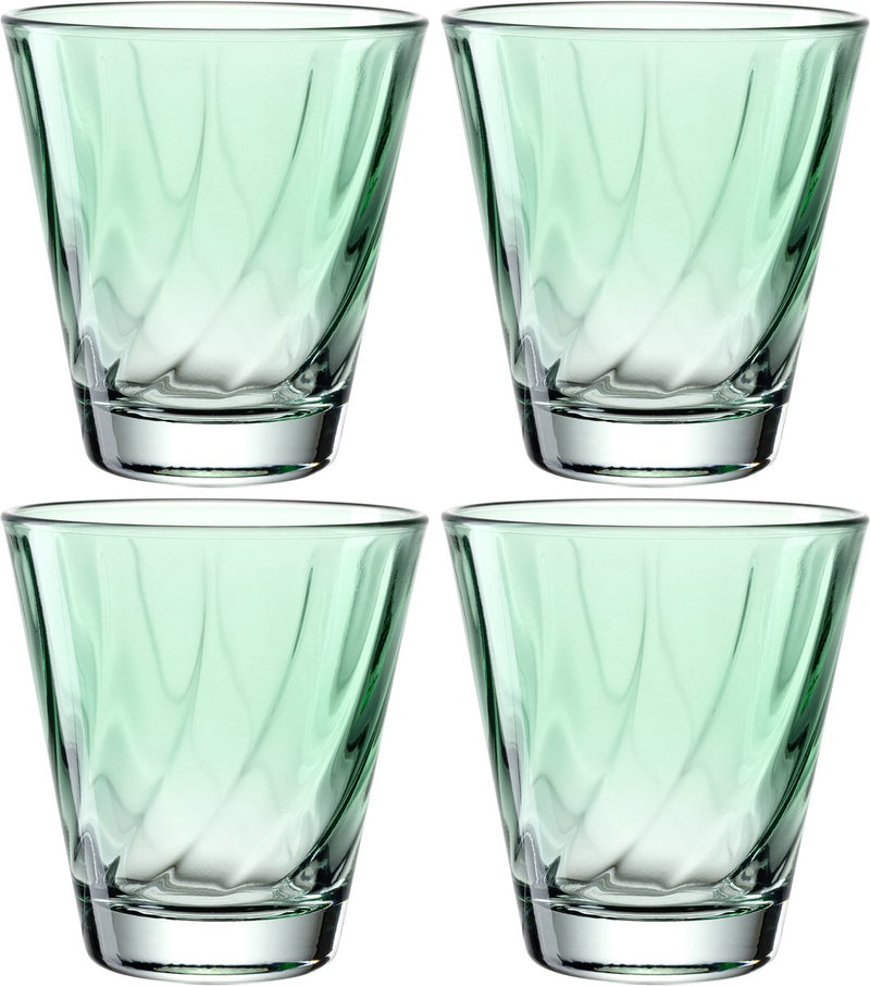 Leonardo twist drinkglas 215ml groen - set 4