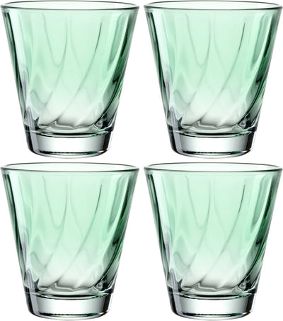 Leonardo twist drinkglas 215ml groen - set 4