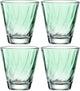 Leonardo twist drinkglas 215ml groen - set 4