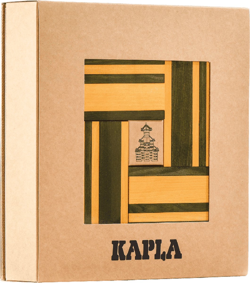 Kapla - kleur - constructiespeelgoed - groen geel - 40 plankjes