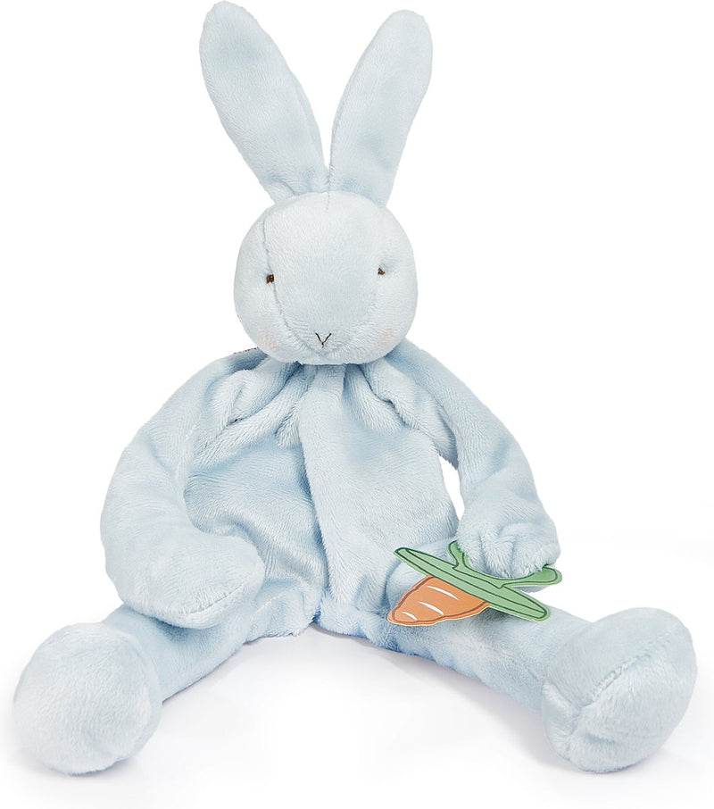 Bunnies by the bay knuffeldoekje met speenhouder konijn - speendoekje - extreem zacht - klittenband sluiting voor speen - machine-wasbaar - 25 cm - blauw