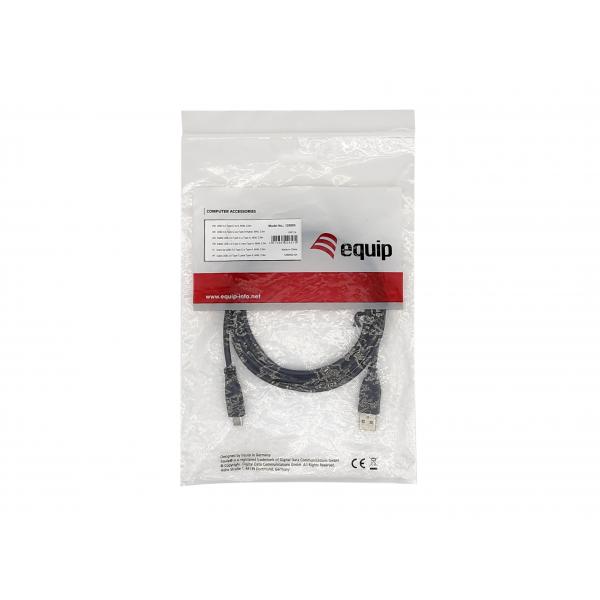 Equip 128886 usb 2.0 type-c to a, m m, usb 2.0, 480 mbit s, 3 m, black