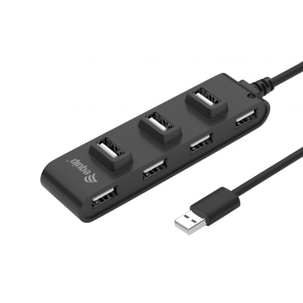 Equip equip 128957 7-port usb 2.0 hub, usb 2.0, usb 2.0, 480 mbit s, black