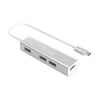 Equip 128958 usb-c to 4-port usb 3.0 hubs, usb 3.2 gen 1 type-c, type-a, 5000 mbit s, silver