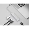 Equip 128958 usb-c to 4-port usb 3.0 hubs, usb 3.2 gen 1 type-c, type-a, 5000 mbit s, silver