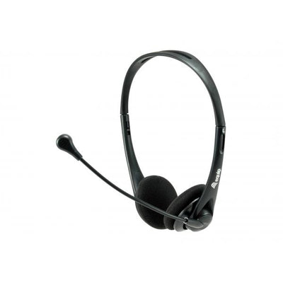 Equip equip 245304 stereo headset with mute, headset, head-band, office call center, black, binaural, 1.8